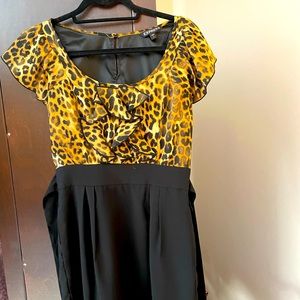Leopard print dress size 2